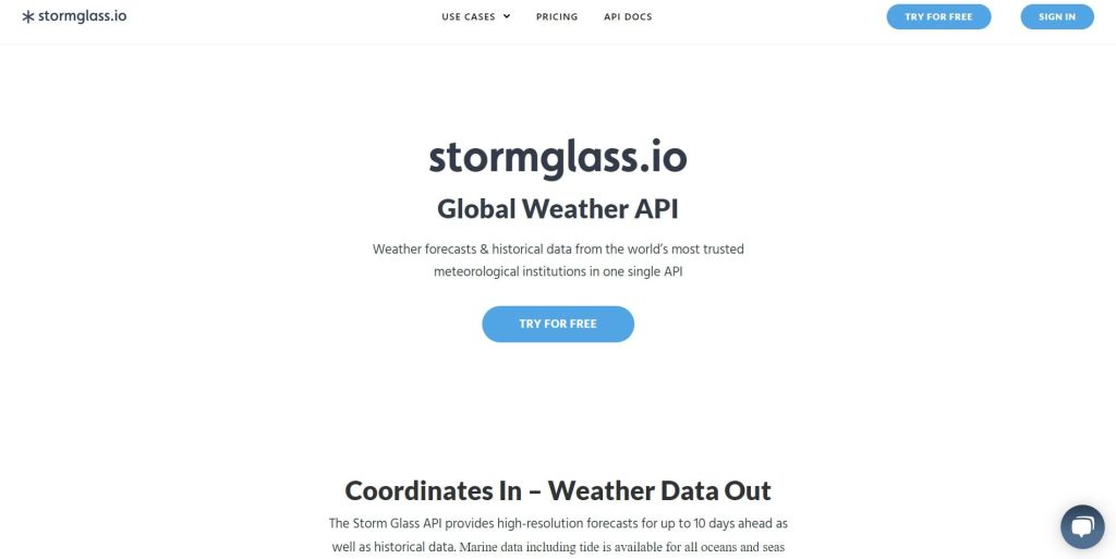 stormglass weather apis